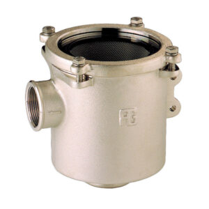 Guidi Nickel Plated Bronze Water Strainer in Ionio in 1 in 1/4