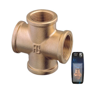 Guidi Brass Equal Cross Female Fitting 3/4 in - Retail Pack