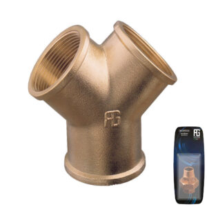 Guidi Brass Y-Shaped Connector 3/8 in - Retail Pack