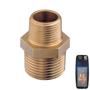 Guidi Brass Reducing Nipple M-M 1/4 in x 1/8 in - Retail Pack