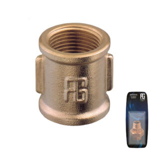 Guidi Brass Equal Socket F 1/8 in - Retail Pack