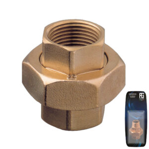 Guidi Brass Union F-F Tapered Seat & O-Ring 2 in - Retail Pack
