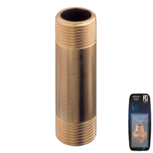 Guidi Brass Barrel Nipple Male 1/2 in x 100 mm - Retail Pack