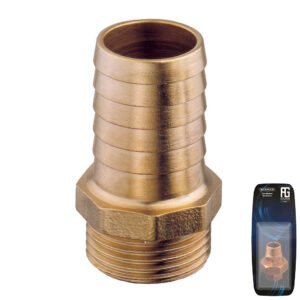 Guidi Brass Hose Connector M 1/2 in x 20 mm - Retail Pack