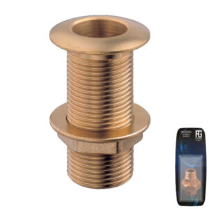 Guidi Brass Thru-Hull in Export in Standard Series 2 in X 70 mm - Retail Packed
